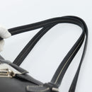 PRADA Hand Bag Leather Black Silver Auth 185946SAV-14