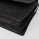 GUCCI Accessory Pouch Denim Black Silver 01235 Auth 185948A-9