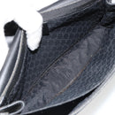 GUCCI Accessory Pouch Denim Black Silver 01235 Auth 185948A-10