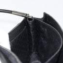 GUCCI Accessory Pouch Denim Black Silver 01235 Auth 185948A-21