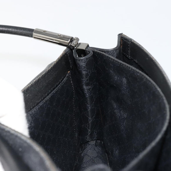 GUCCI Accessory Pouch Denim Black Silver 01235 Auth 185948A