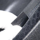 GUCCI Accessory Pouch Denim Black Silver 01235 Auth 185948A-11