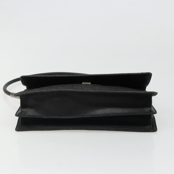 GUCCI Accessory Pouch Denim Black Silver 01235 Auth 185948A