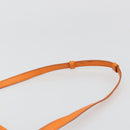 SAINT LAURENT Cabas Mini Hand Bag Leather 2way Orange Gold Auth 185950A-15