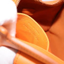 SAINT LAURENT Cabas Mini Hand Bag Leather 2way Orange Gold Auth 185950A-12