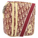 Christian Dior Trotter Canvas Shoulder Bag PVC Red Silver Auth 185951-1