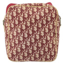 Christian Dior Trotter Canvas Shoulder Bag PVC Red Silver Auth 185951-2