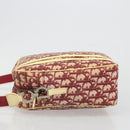Christian Dior Trotter Canvas Shoulder Bag PVC Red Silver Auth 185951-4