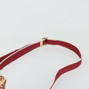 Christian Dior Trotter Canvas Shoulder Bag PVC Red Silver Auth 185951-14