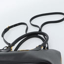 PRADA Hand Bag Saffiano leather 2way Black Gold Auth 185952SAM-15
