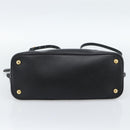 PRADA Hand Bag Saffiano leather 2way Black Gold Auth 185952SAM-5
