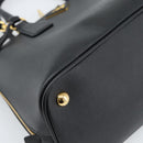 PRADA Hand Bag Saffiano leather 2way Black Gold Auth 185952SAM-17