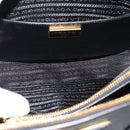PRADA Hand Bag Saffiano leather 2way Black Gold Auth 185952SAM-10