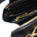 PRADA Hand Bag Saffiano leather 2way Black Gold Auth 185952SAM-28