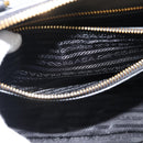 PRADA Hand Bag Saffiano leather 2way Black Gold Auth 185952SAM-29