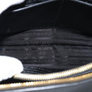 PRADA Hand Bag Saffiano leather 2way Black Gold Auth 185952SAM-30