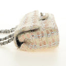 CHANEL Chain Matelasse 23 Shoulder Bag tweed Pink Silver CC Auth 185953SAM-3