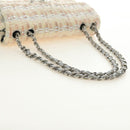 CHANEL Chain Matelasse 23 Shoulder Bag tweed Pink Silver CC Auth 185953SAM-7