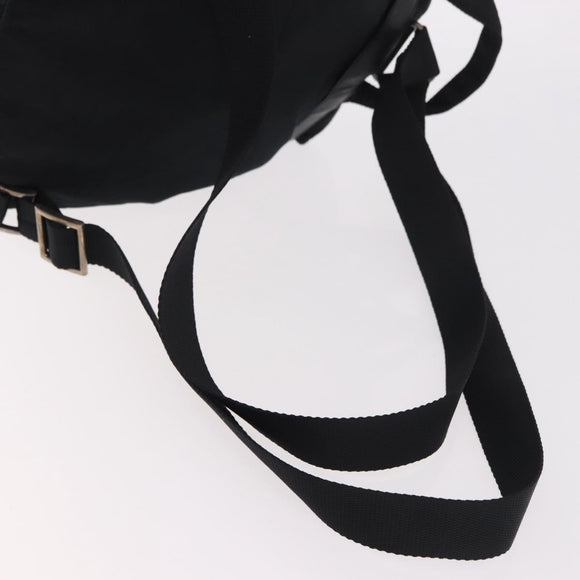 PRADA Backpack Nylon Black Silver Auth 185957