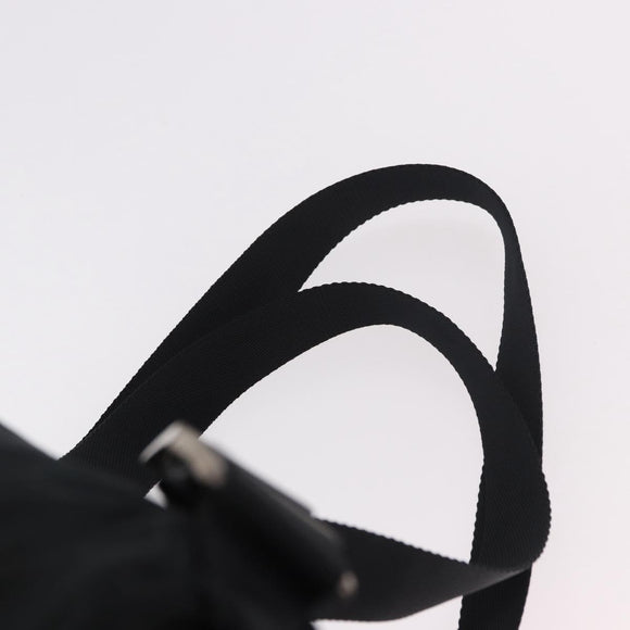 PRADA Backpack Nylon Black Silver Auth 185957