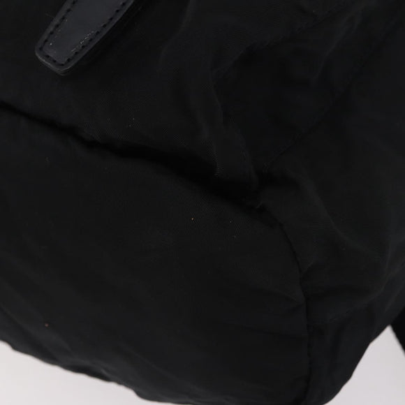 PRADA Backpack Nylon Black Silver Auth 185957