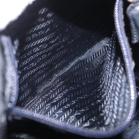 PRADA Backpack Nylon Black Silver Auth 185957
