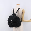 PRADA Backpack Nylon Black Silver Auth 185957-31