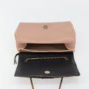 Chloe Chain June Shoulder Bag Leather Pink Gold Auth 185958A-16
