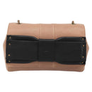 Chloe Chain June Shoulder Bag Leather Pink Gold Auth 185958A-2