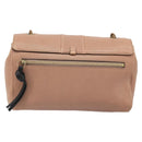 Chloe Chain June Shoulder Bag Leather Pink Gold Auth 185958A-3
