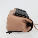 Chloe Chain June Shoulder Bag Leather Pink Gold Auth 185958A-4