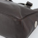 CELINE Boogie Bag Hand Bag Leather Dark Brown Auth 185959-15