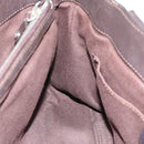 CELINE Boogie Bag Hand Bag Leather Dark Brown Auth 185959-19