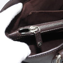 CELINE Boogie Bag Hand Bag Leather Dark Brown Auth 185959-21