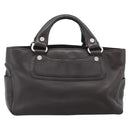 CELINE Boogie Bag Hand Bag Leather Dark Brown Auth 185959-2