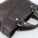 CELINE Boogie Bag Hand Bag Leather Dark Brown Auth 185959-6