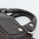 CELINE Boogie Bag Hand Bag Leather Dark Brown Auth 185959-8