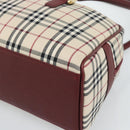 BURBERRY Nova Check Shoulder Bag Canvas Beige Gold Auth 185960SAV-10