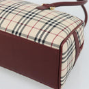 BURBERRY Nova Check Shoulder Bag Canvas Beige Gold Auth 185960SAV-12