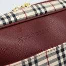 BURBERRY Nova Check Shoulder Bag Canvas Beige Gold Auth 185960SAV-14