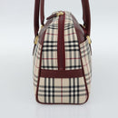BURBERRY Nova Check Shoulder Bag Canvas Beige Gold Auth 185960SAV-4