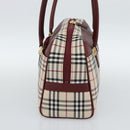 BURBERRY Nova Check Shoulder Bag Canvas Beige Gold Auth 185960SAV-5