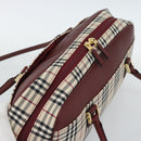 BURBERRY Nova Check Shoulder Bag Canvas Beige Gold Auth 185960SAV-6