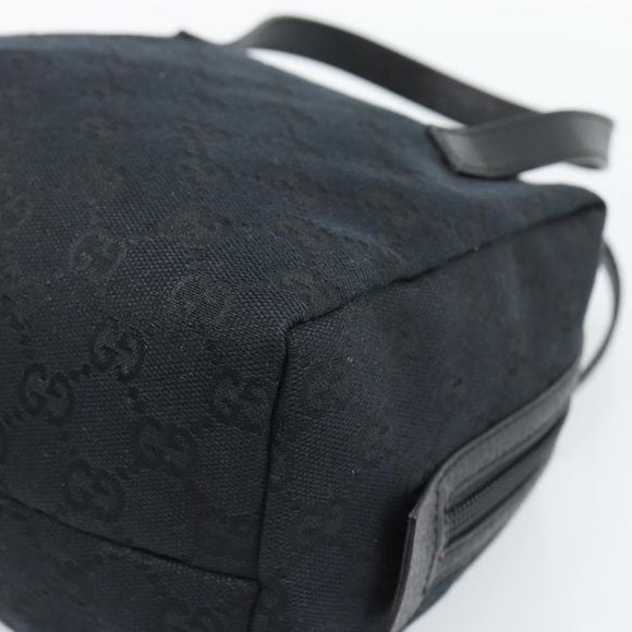 GUCCI GG Canvas Handtas Zwart 124542 Auth 185964A