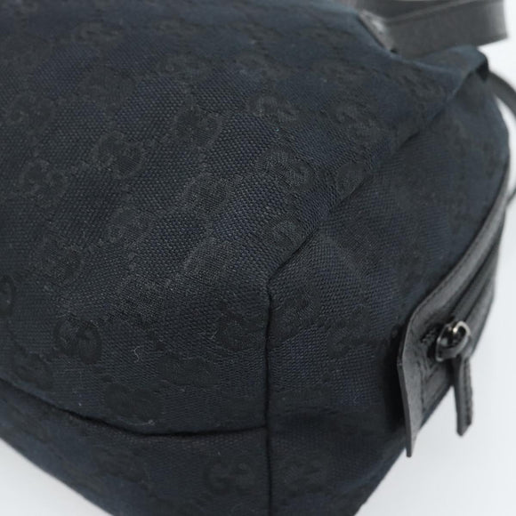 GUCCI GG Canvas Handtas Zwart 124542 Auth 185964A
