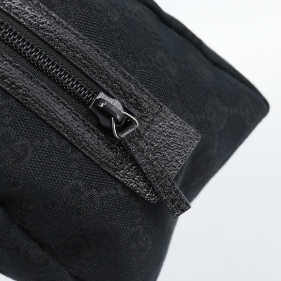 GUCCI GG Canvas Handtas Zwart 124542 Auth 185964A