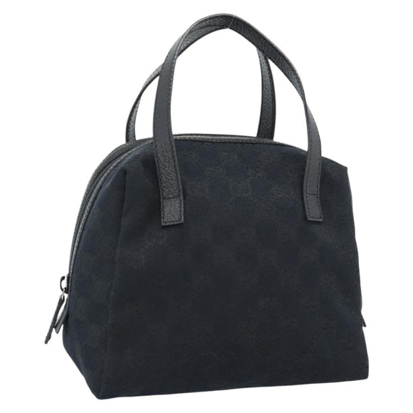 GUCCI GG Canvas Handtas Zwart 124542 Auth 185964A