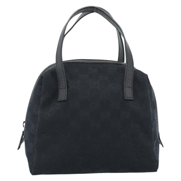 GUCCI GG Canvas Handtas Zwart 124542 Auth 185964A