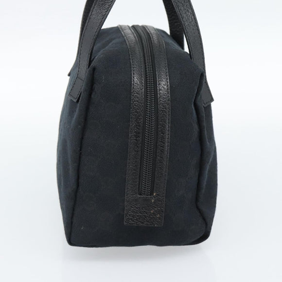 GUCCI GG Canvas Handtas Zwart 124542 Auth 185964A