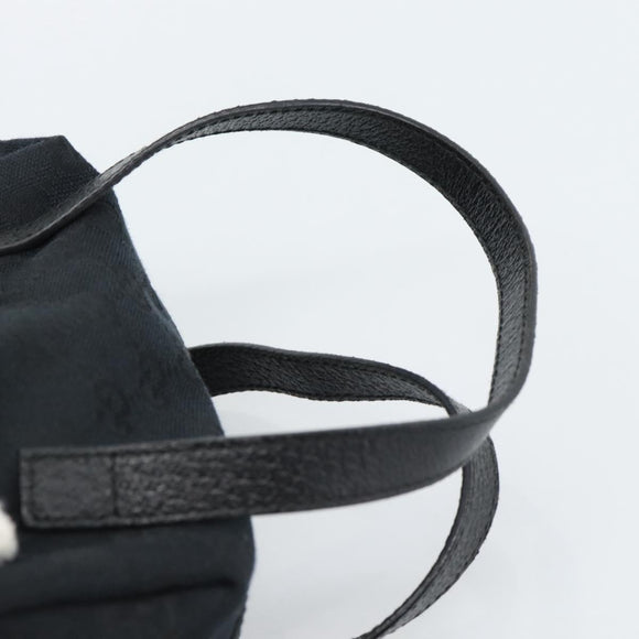 GUCCI GG Canvas Handtas Zwart 124542 Auth 185964A